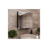 DAKORA HOME 2 Kapaklı (SİYAH) 60X60 Aynalı Banyo Dolabı Çok Amaçlı Banyo Dolabı