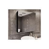DAKORA HOME 2 Kapaklı (SİYAH) 70X70 Aynalı Banyo Dolabı Çok Amaçlı Banyo Dolabı