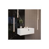 DAKORA HOME LALL Beyaz Kapaklı Dresuar 60 CM Salon Antre Hol Oturma Odası Kulplu Dolap Dresuar