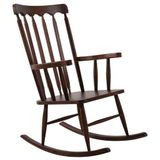 Dakota Rocker Amerikan Retro Ahşap Sallanır Sandalye - Ceviz