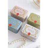Daks 4'lü SET - FLEUR Kabartmalı Vintage Metal Saklama Kutusu