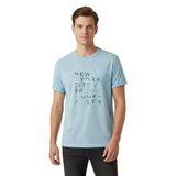 DAKSEL Erkek%100 Pamuk New York Brooklyn Baskılı T-Shirt, Bisiklet Yaka, Kısa Kollu, Rahat Kesim, 14 Renk Seçeneği (Mavi, 2XL)