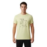 DAKSEL Erkek%100 Pamuk New York Brooklyn Baskılı T-Shirt, Bisiklet Yaka, Kısa Kollu, Rahat Kesim, 14 Renk Seçeneği (Sarı, M)