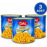 Dal Mısır Konservesi 3 kg x 3 Adet | 1500 G Süzme Ağırlık | Tatlı Mısır Konservesi - 1,5 kg