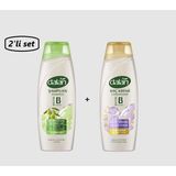 Dalan 450 ml Zeytinyağlı Onarıcı Bakım Şampuan ve Kolay Tarama Saç Kremi Seti Sülfatsız İçerik