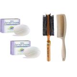 Dalan Derma Cream Nemlendirici Sabun 100Gr X 2Adet Bio Care Tarak Saç Fırça Klasik Şekil Verme Fön 1+1 Adet