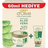 Dalan D'Olive D’olive Rahatlatıcı Organik Aloe Vera 250 ml Günlük Bakım Kremi 60 ml Hediyeli (Avantajlı Paket)