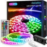 dalattin 20 m RGB 5050 Led Işıklar Yatak Odası Renk Değiştiren Led Şerit Işıklar 44 Tuşlu Uzaktan Kumandalı, Ev Temel, Yatak Odası Odası Parti Dekorasyonu, Festival Dekoru, 2 Rulo 10 m