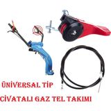 Dalaz, Ahs Çapa Makinası Uyumlu Gaz Kolu,gaz Teli Takım,sıktırmalı - Ahşap Rengi