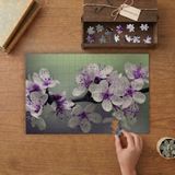 Dalda Kiraz Çiçekleri Tasarımı 240 Parça Ahşap Puzzle Ahşap Kutuda MP05645