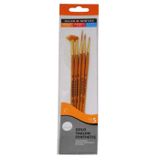 Daler Rowney 216920502 Simply Gold Taklon Sentetik 5'li Fırça Seti