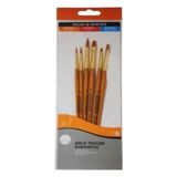 Daler Rowney 601 Simply Gold Taklon Synthetic 6'lı Fırça Seti