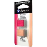 Daler Rowney Aquafine 1/2 Tablet Sulu Boya 2'li Permanent Rose + Portrait Pink Renkli Set