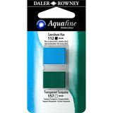 Daler Rowney Aquafine 2'li Coerulean Hue ve Transparent Turquoise Taş Sulu Boya Seti