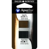 Daler Rowney Aquafine 2'li Sepia Hue ve Payne's Grey Taş Sulu Boya Seti