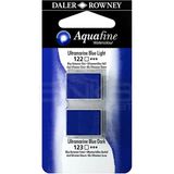Daler Rowney Aquafine 2li Sulu Boya Tablet Ultramarine Blue Light ve Ultramarine Blue Renk