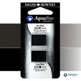 Daler Rowney Aquafine 2li Sulu Boya Tableti 034 Ivory Black - 035 Lamp Black - Renkli - Standart