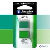 Daler Rowney Aquafine 2li Sulu Boya Tableti 382 Viridian Hue - 355 Leaf Green - Renkli - Standart