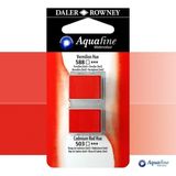 Daler Rowney Aquafine 2li Sulu Boya Tableti 588 Vermilion Hue - 503 Cadmium Red Hue - Renkli - Standart