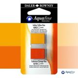 Daler Rowney Aquafine 2li Sulu Boya Tableti 643 Indian Yellow Hue - 619 Cadmium Orange Hue - Renkli - Standart