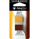 Daler Rowney Aquafine 2'li Taş Sulu Boya Naples Yellow ve Burnt Umber Renk Seti