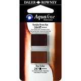 Daler Rowney Aquafine 2'li Vandyke Brown Raw Umber Taş Sulu Boya Seti İkili Paket