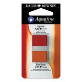 Daler Rowney Aquafine H/P Blister Set 18 Sanatçi Tipi Tablet Suluboya, Light Red/Burnt Sienna