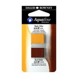 Daler Rowney Aquafine H/P Blister Set 19 Sanatçi Tipi Tablet Suluboya, Naples Yellow/Burnt Umber