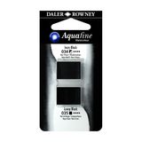Daler Rowney Aquafine H/P Blister Set 22 Sanatçi Tipi Tablet Suluboya, Ivory Black/Lamp Black