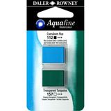 Daler Rowney Aquafine Tablet Sulu Boya 2'li Blister Coeruleum Hue - Transparent Turquoise