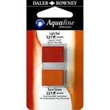 Daler Rowney Aquafine Tablet Sulu Boya 2'li Blister Light Red - Burnt Sienna