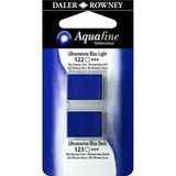 Daler Rowney Aquafine Tablet Sulu Boya 2'li Blister Ultramarine Blue Light - Ultramarine Blue Dark