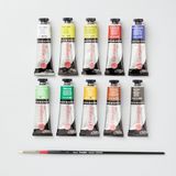 Daler Rowney Georgian Yağlı Boya 38ML 10'lu Set Karışık Renkler + Fırça Hediyeli