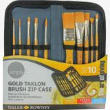 Daler Rowney Gold Taklon Çantalı 10'lu Fırça Seti