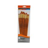 Daler Rowney Gold Taklon Sentetik Fırça Seti 10'lu Uzun Süre Dayanıklı Sanat Fırçaları