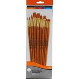 Daler Rowney Gold Taklon Synthetic Yağlı Boya ve Akrilik Boya Için Karma Fırça Seti 10'lu