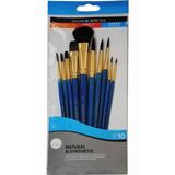 Daler Rowney Natural & Synthetic 10'lu Fırça Seti
