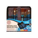 Daler & Rowney Naturel Hair Akrilik,yağlı,guaj Boyaya Uygun Fırça Seti 10 Lu Set Çantalı