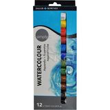 Daler Rowney Simply 12'li Sulu Boya Seti 12 ml Renkli Parçalarla Sanatçılar İçin