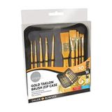 Daler Rowney Simply Gold Taklon Akrilik Fırça Seti 10'lu Renkli Çantalı Özellikleri ile Sanatçılar İçin