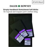 Daler Rowney Simply Hardback Sketchbook Soft White Sert Kapak 110 Yaprak 100 gr Çizim Defteri