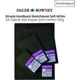 Daler Rowney Simply Hardback Sketchbook Soft White Sert Kapak 54 Yaprak 100 gr Çizim Defteri