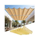 Dalga Güneşlik, Teleskopik U Şekilli Dalga Güneşlik Yelken, Geri Çekilebilir Pergola Tente, HDPE Mesh Tarp UV Dayanıklı, Bahçe Kafe Güneş Odaları için Dış Mekan Stor Perde (W2.8*L8m/W9.19*U26.25ft)
