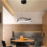 Dalga Modern Sarkıt LED Avize Salon Oturma Odası Mutfak Avizesi - Siyah - 3