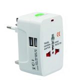 Dalgalanma Korumalı Kaliteli ve Güvenli Priz-Fiş Çevirici Seyahat Adaptörü 2 Usb Hepsi Bir Arada