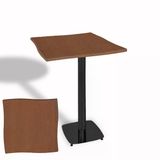 Dalgalı Kare Bistro Wermodin Masa 67X67 Cm Tokyo Serisi (Esb) - Koyu Ahşap