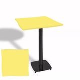 Dalgalı Kare Bistro Wermodin Masa 67X67 Cm Tokyo Serisi (Esb) - Neon Sarı