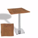 Dalgalı Kare Bistro Wermodin Masa 67X67 Cm Tokyo Serisi (Kromnikel) - Novagento