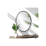 Dalgalı Oval Duvar Dekor AynasıKonsol Aynası/Dekor Aynası Siyah 60 x 90