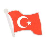 Dalgalı Türkiye Bayrak - Cırt - Patch - Peç - Arma